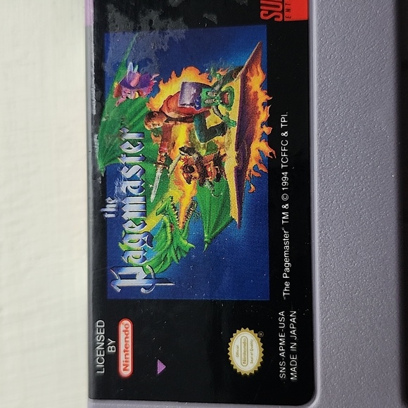 The Pagemaster (Super Nintendo Snes) Authentic Tested - Picture 3 of 4